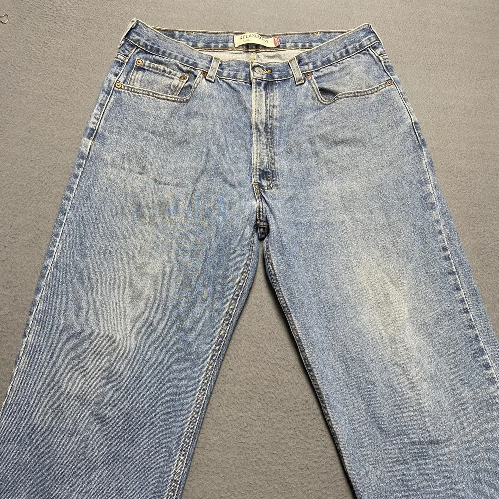 VTG Levis‎ 550 Jeans Mens 38x32 Blue Relaxed Tapered Denim Light Wash y2k - Picture 3 of 14